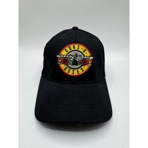 Guns N Roses Stretch Fit Hat Black Rock Band Logo Baseball Cap One Size